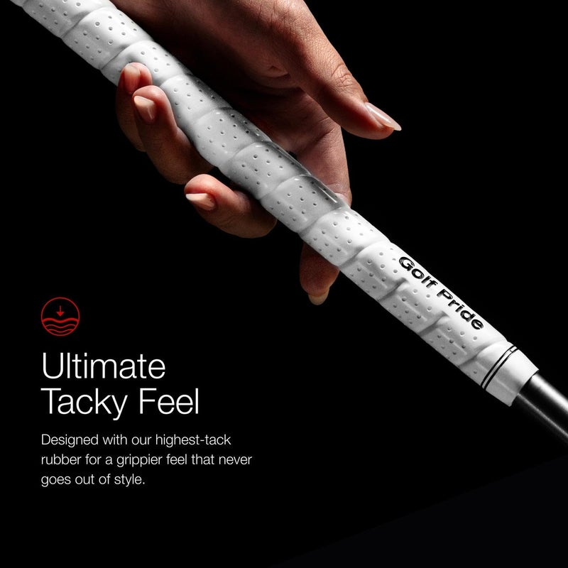 Golf Pride Tour Wrap Golf Grip - Comfortable, Durable Grip for Clubs - Classic Wrap Design with High-Tack Feel - Rubber Construction - Standard - White - Image 3